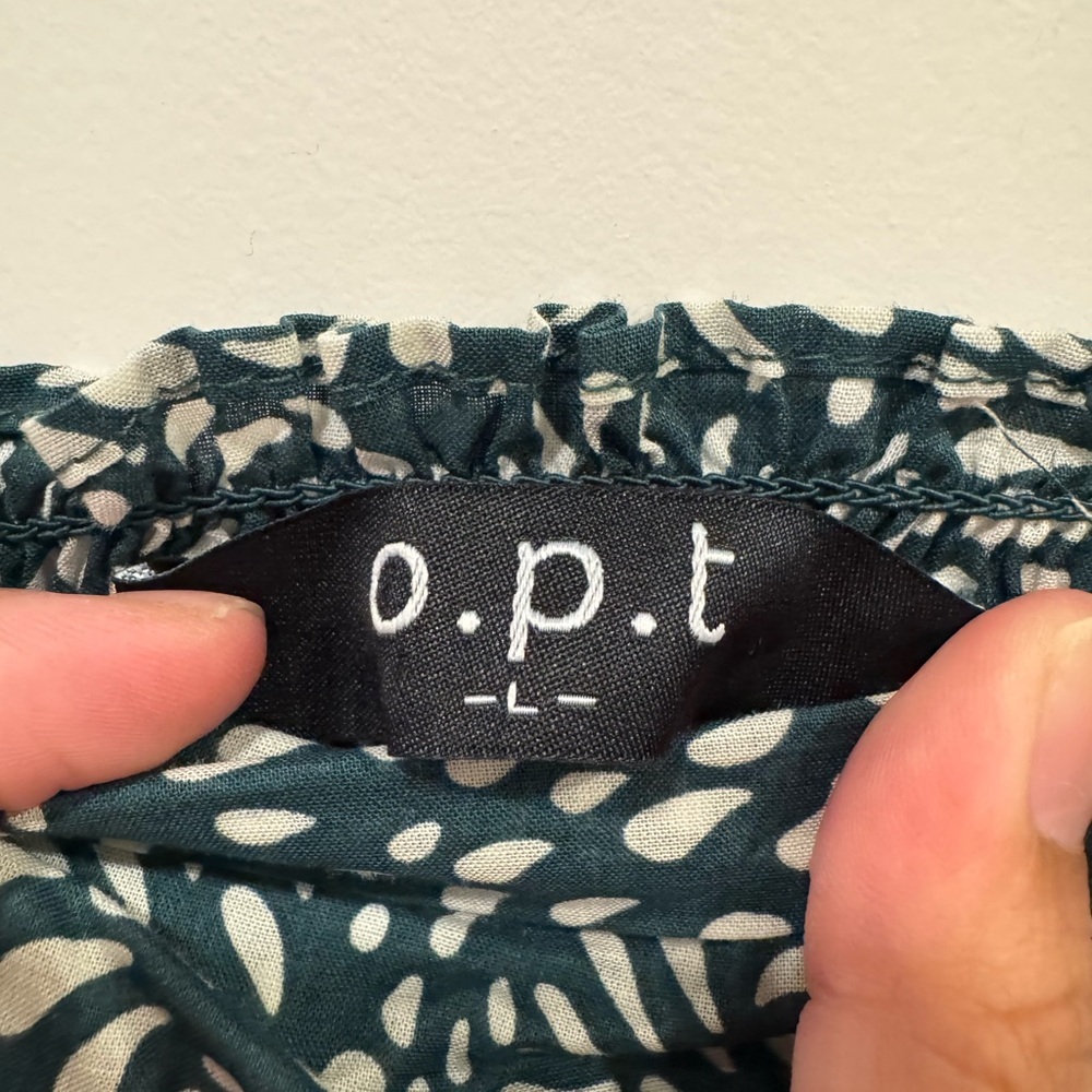 O.p.t Patterned Midi Dress size large - Picture 3 of 5